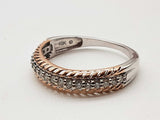0.20 Cttw Natural Diamonds 10k Two-tone Gold 2.3g Ring Size 7 Do0326lxzde