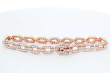 2.38cttw Diamond Link Bracelet In 18k Rose Gold 18.2 Grams 7 Inch Eb0526wwxzdu