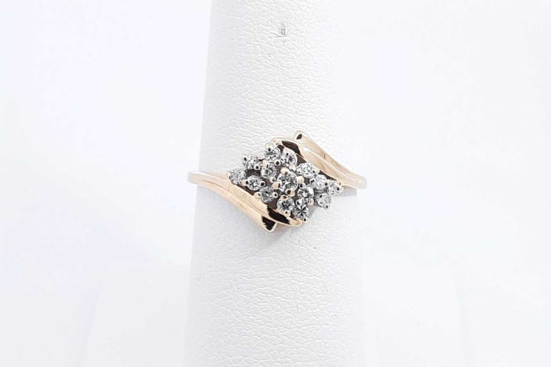 Diamond Ring In 14k Yellow Gold 2.9 Grams Size 6.25 Eb1024crsa