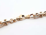 14k Two-tone Yellow & White Gold Fancy Link Bracelet 11.3g 9 Inch Fw01125irxdu