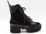 Louis Vuitton Laureate Monogram Platform Desert Boots Brown Size 37 Aa0626lrzsa