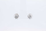 0.7cttw Diamond Stud Screwback Earrings In 14k White Gold 1.3 Grams Eb0526prxdu