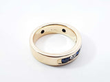Sapphire & Lab-grown Diamond Ring In 10k Yellow Gold 6.5 Grams Size 9.75 Fw0126olrdu