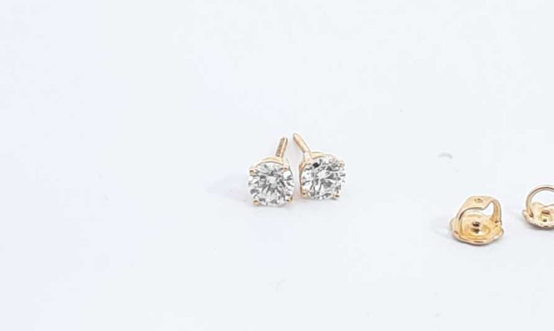 18k Yellow Gold 0.5ctw Diamond Stud Screwback Earrings Eb0424lrxdu