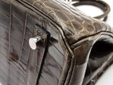 Hermes Birkin 30cm Graphite Gray Crocodile Palladium Handbag Do0925wprxzde