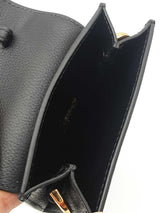 Versace La Medusa Phone Holder Mini Bag In Black Grained Leather Fw01026lordu