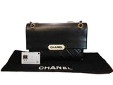 Chanel Medium Retro Label Black Lambskin Ghw Black Handbag Jg1025licrmia