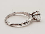 1.00 Carat Lab Grown Round Diamond 14k Wg 2.3g Ring Size 5.5 Do0326pxzde