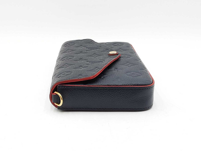 Louis Vuitton Pochette Félicie In Navy Monogram Empreinte Leather Fw0925izxdu