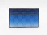 Gucci Chroma Card Case In Gradient Blue Gg Monogram Coated Canvas Fw1225lrzdu