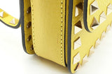 Valentino Garavani Yellow Lime Green Leather Rockstud Crossbody Bag Eb0826lrxde