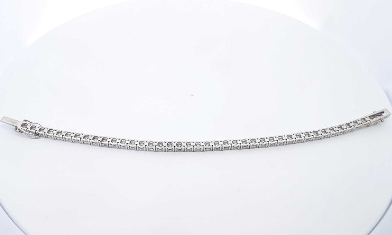 14k White Gold Lab Grown Diamond Tennis Bracelet 7 In 12.63 Grams Hs0324wixzsa