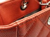 Chanel Vertical Grand Shopper Tote In Orange Quilted Caviar Leather Fw0126lrzxdu