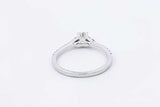 0.63ctw Diamond Ring In 14k White Gold 2.5 Grams Size 7 Eb0925lexdu