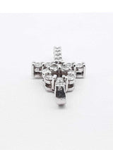 1.26 Cttw Diamond & 10k White Gold Ankh Pendant Fwlrzdu