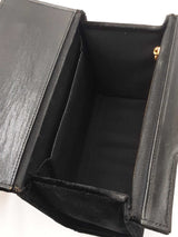 Fendi Push-lock Box Satchel In Black Velvet Fw0926cxzdu
