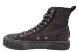 Marc Jacobs The High Top Black Satin Sneakers Size 38 Eb0526rxsa