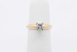 0.38ctw Princess Cut Diamond Ring 14k Yellow Gold 2.9 Grams Size 4.5 Eb0825oixsa