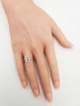 4.14 Cttw Emerald-cut Lab-created Diamond & 14k Yellow Gold Solitaire Engagement Ring & Cert 3.2 Grams Size 6.75 Fw0126lrrzdu