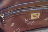 Mcm Visetos Cognac Small Boston Bag Eb0925oxzdu