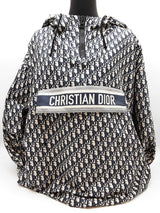 Christian Dior Oblique Anarok Blue Creme Hooded Poncho Jacket Sm Do0325loxzsa