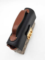 Gucci Padlock Bag In Gg Supreme Coated Canvas & Black Leather Fw0626orzdu