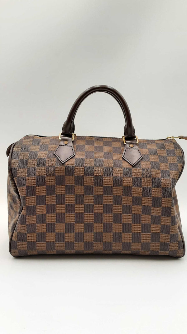 Louis Vuitton Canvas Damier Ebene Speedy 30 Top Handle Bag  Ebpxzdu 144030004820