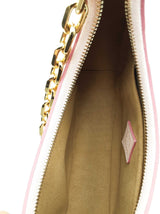Mcm Aren Crescent Pink Leather Hobo Shoulder Bag Eb0826pxzsa