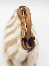 Fendi Peekaboo Mink Fur & Leather Top Handle Bag Eb0126oxxzde