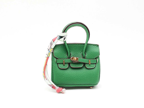 Mini Luxury Bag Charm In Green Fw0825idu