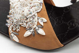 Gucci Gg Monogram Embellished Heels Size 9.5 B Eb0625crde