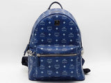 Mcm Monogram Stark Backpack Blue Aa0826wzxsa