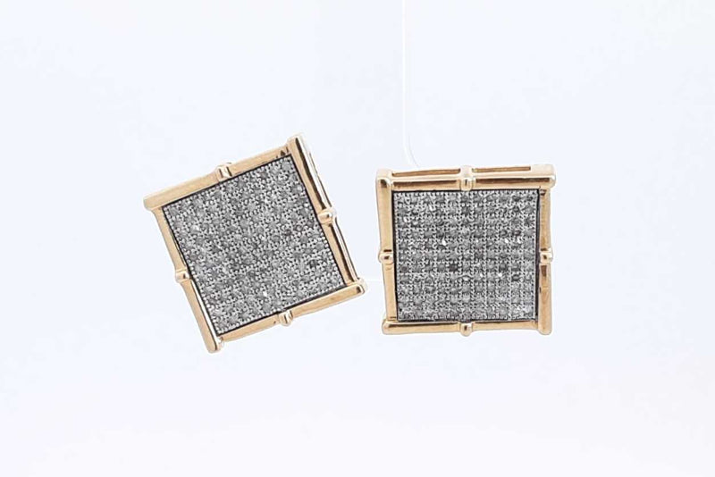 Diamond Stud Screwback Earrings In 10k Yellow Gold 5 Grams Eb1224lwrsa