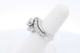 1.71cttw Diamond Wedding Set In 14k White Gold 9.9 Grams Size 6 Eb0826sxzde