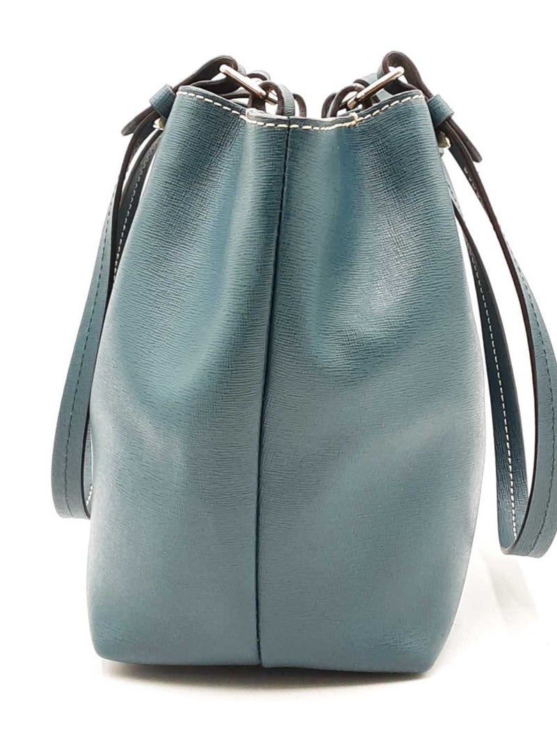 Dooney & Bourke Teal Saffiano Leather Flynn Shoulder Bag Eb1025cxdu
