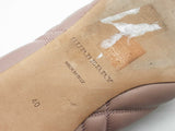 Burberry Avonwick Buckle Quilted Dusty Pink Leather Flats Size Eu 40 Do0525pxde