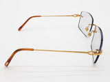 Cartier Ct005rs C Decor Gold Plated Rimless Frame Glasses Do0926rrxde