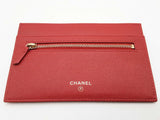 Chanel Red Quilted Cavier Leather Wallet Do0325erxde