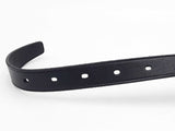 Saint Laurent Black Belt With Silver Tone Buckle Fw0724rxdu