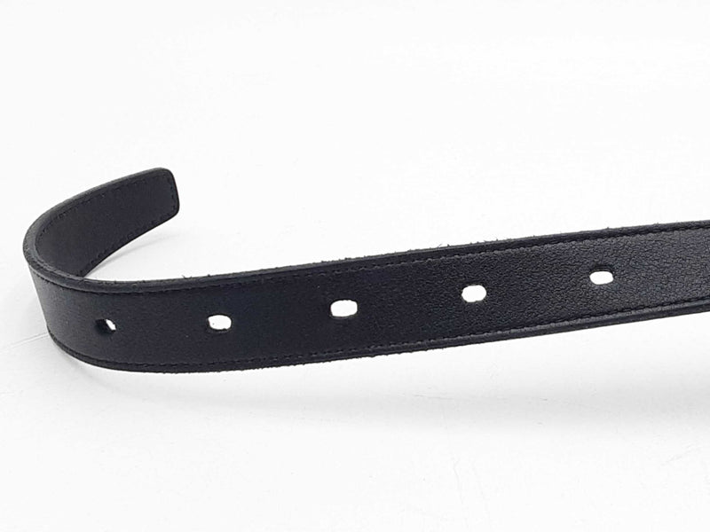 Saint Laurent Black Belt With Silver Tone Buckle Fw0724rxdu