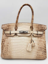 Hermes Birkin 30 Himalayan Beige Niloticus Croc Palladium Handbag Do1025crxzxde