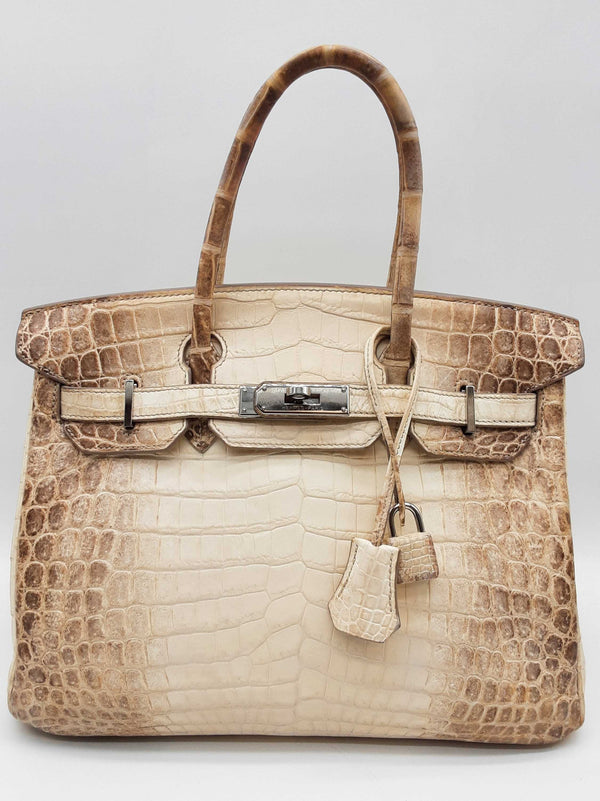 Hermes Birkin 30 Himalayan Beige Niloticus Croc Palladium Handbag Do1025crxzxde