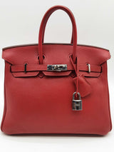 Hermes Birkin 25 Rubis Red Togo Palladium Hardware Handbag Do0823loexzde