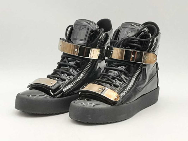 Giuseppe Zanotti Design Coby Nero Tomaia Mid Top Sneakers Size 41 Sd0724lrzsa