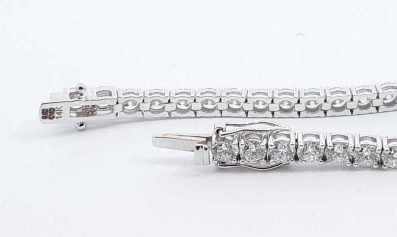 14k White Gold Lab Grown Diamond Tennis Bracelet 7 Inch Eboprxdu 144030006971