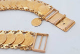 18k Yellow Gold Coin Style Link Bracelet 26.9 Grams 7 Inch Eb0426oxxzsa
