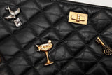 Chanel Quilted Black Leather Lucky Charms Reissue O-case Clutch Eb0626exzde