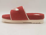 Gucci X Adidas Terry Cloth/ Leather Slides Red Size 13 Aa0525lcrsa