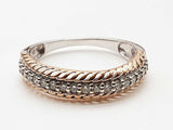 0.20 Cttw Natural Diamonds 10k Two-tone Gold 2.3g Ring Size 7 Do0326lxzde