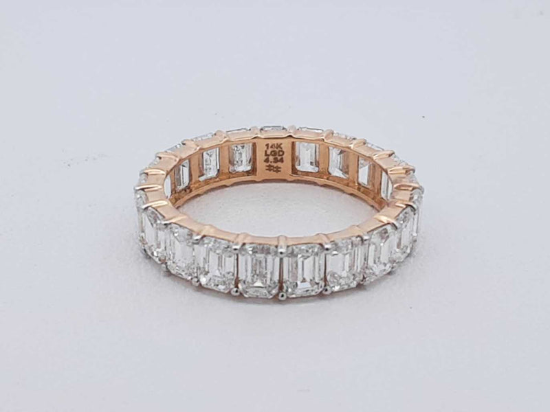 4.34 Cttw Lab-grown Diamond & 14k Yellow Gold Ring 2.4 Gram Size 6.5 Fw0725ecrdu